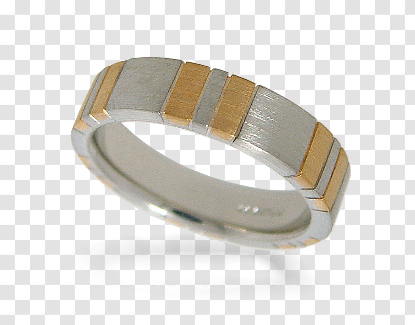 Wedding Ring Silver Jewellery Bangle - Gold Stripes Transparent PNG