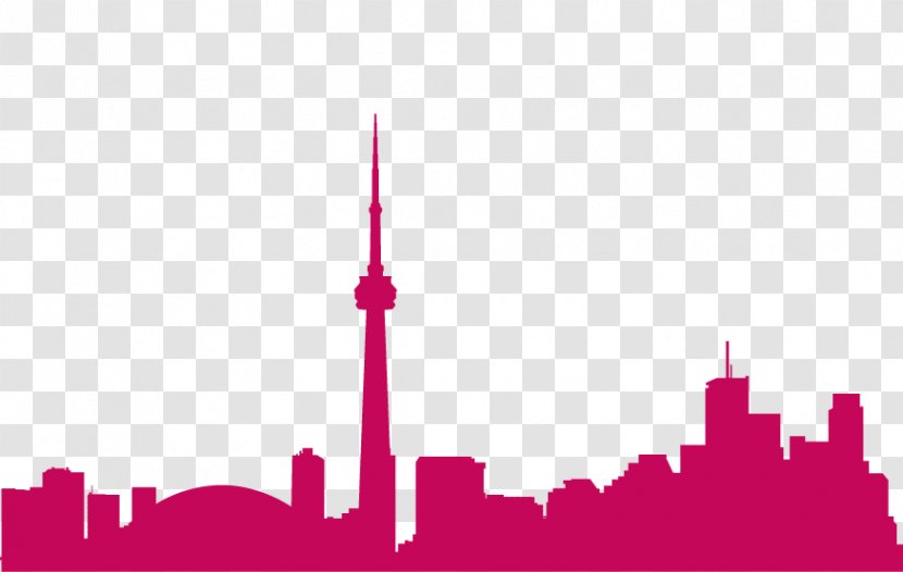 Skyline Silhouette Photography - Purple - Canada Toronto Transparent PNG