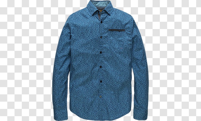 Sleeve T-shirt Blue Jacket - Tshirt Transparent PNG
