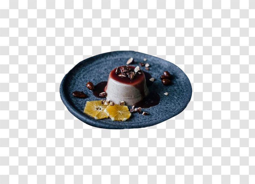 Panna Cotta Blueberry Chocolate Cream - Orange Cake Transparent PNG