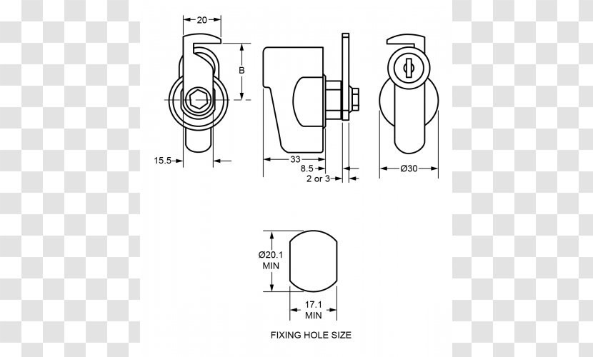 Door Handle Technical Drawing - Design Transparent PNG