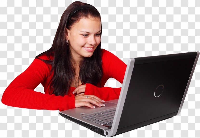 Girl Cartoon - Woman - Learning Touchpad Transparent PNG