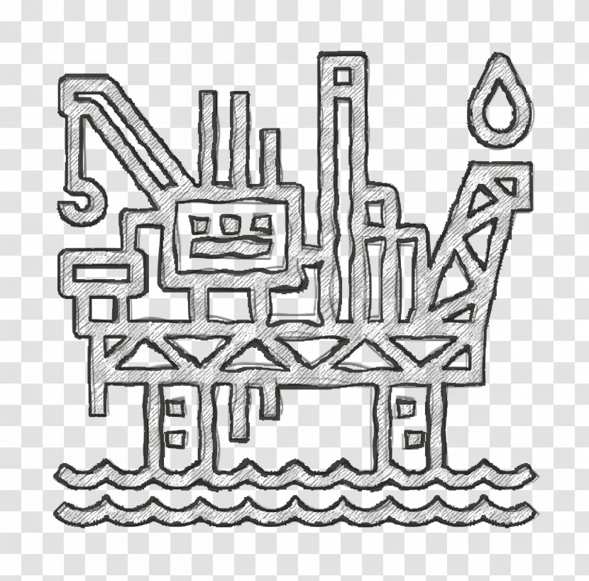 Industry Icon Oil Platform Icon Oil Icon Transparent PNG