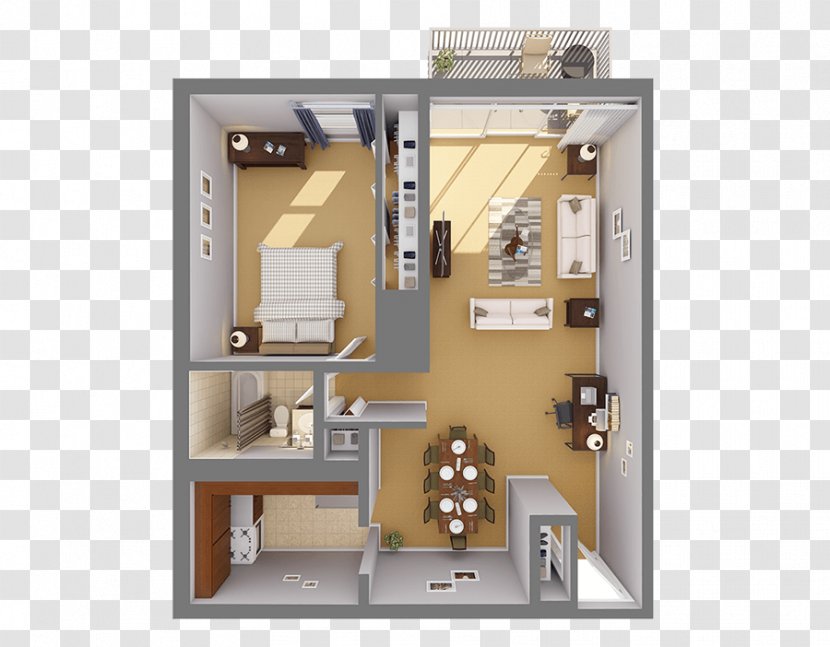 Floor Plan Studio Apartment House Bedroom Transparent PNG