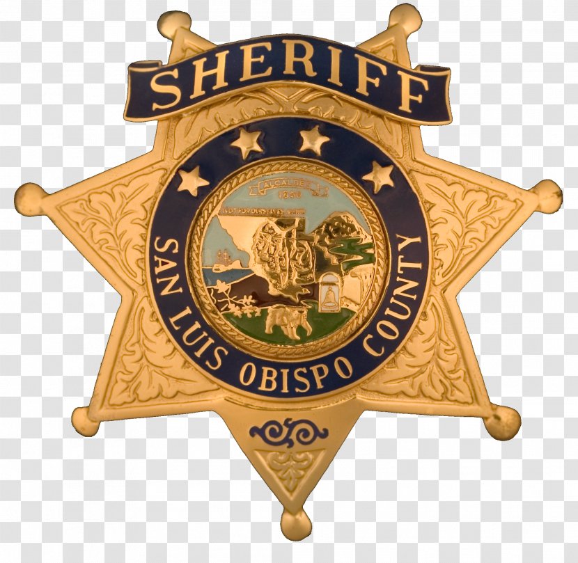 San Luis Obispo County Ventura County, California Stanislaus Sheriff Santa Barbara - Prisoner - Badge Transparent PNG