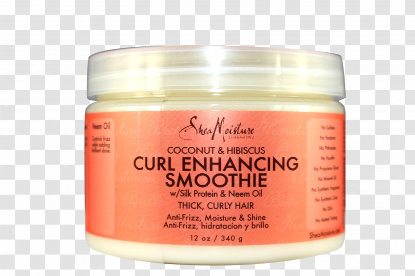 Cream SheaMoisture Coconut & Hibiscus Curl Enhancing Smoothie Lotion Custard Hair Styling Products Transparent PNG