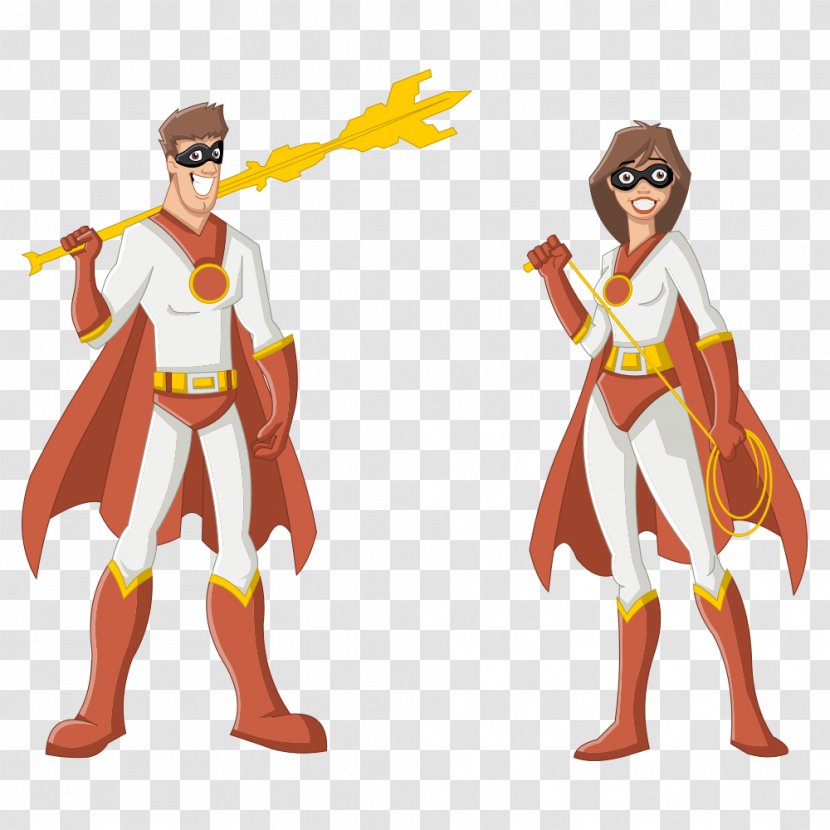 Superhero Female Royalty-free Stock Photography - Shutterstock - Men And Women Superman Cartoon Transparent PNG