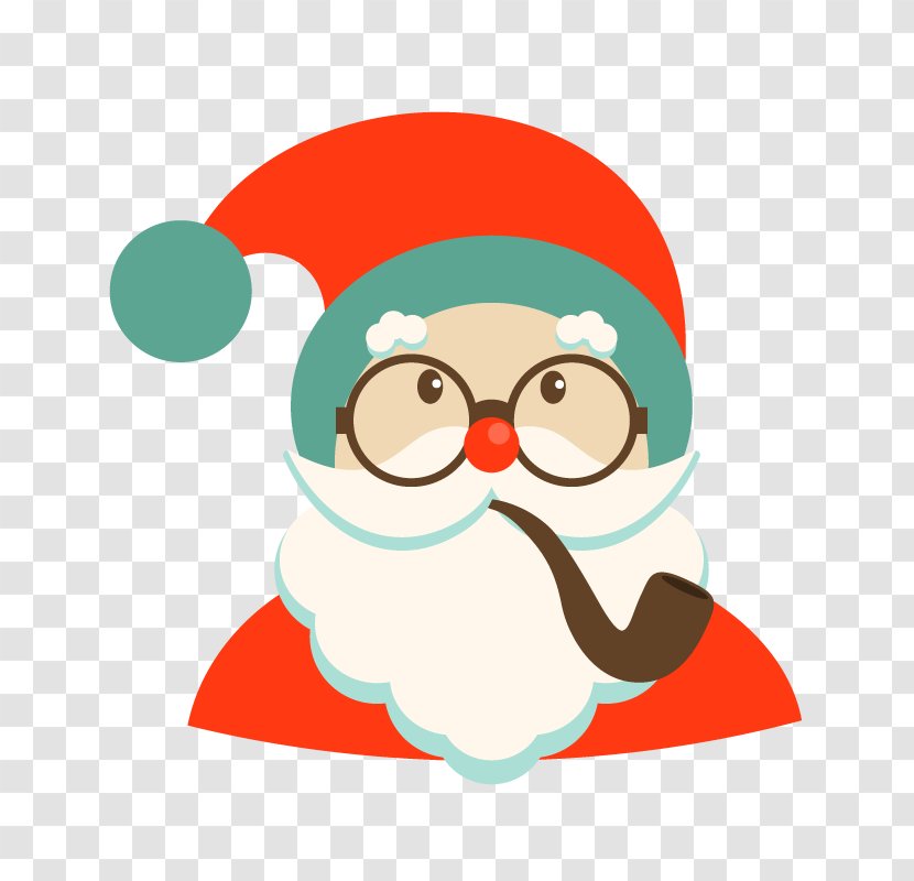 Santa Claus Christmas Cartoon Character - Animation - Santa's Pipe Transparent PNG
