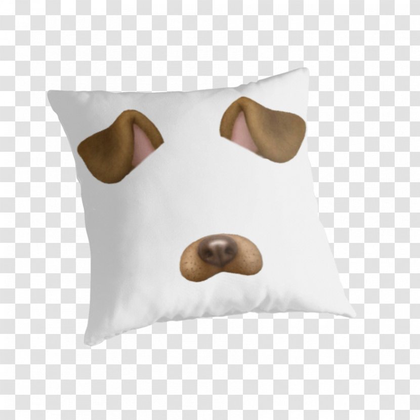 Throw Pillows Cushion Snout Brown - Pillow - Filter Snap Chat Transparent PNG