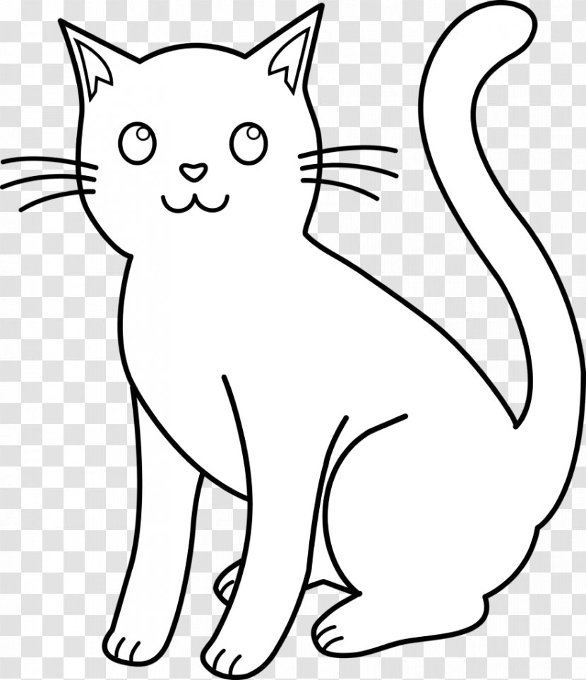 Cat Kitten Black And White Clip Art - Mosquito Transparent PNG
