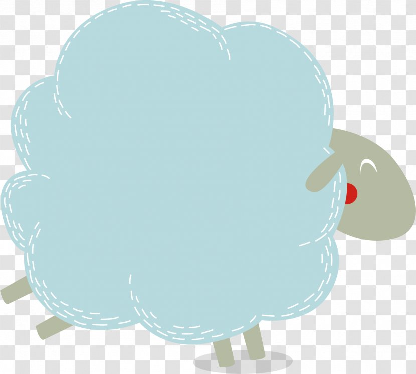 Sheep Cartoon Wallpaper - Silhouette - Blue Vector Transparent PNG