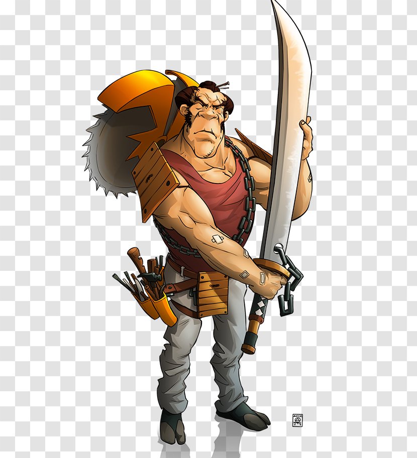 Cartoon Mercenary Character Weapon - Fictional Transparent PNG