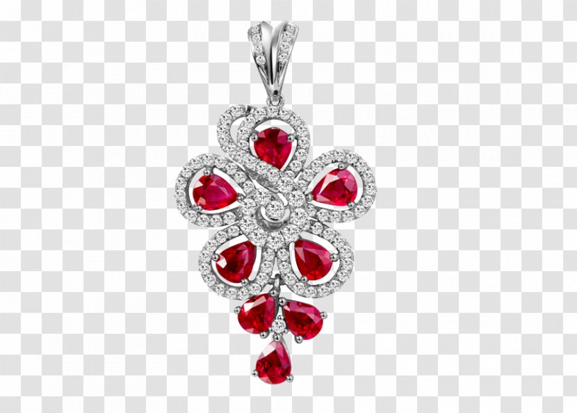 Ruby Earring Necklace - Jewellery Transparent PNG