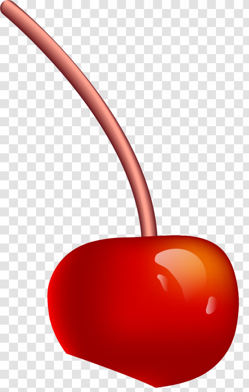 Cherry Red Clip Art - Hand Painted Transparent PNG