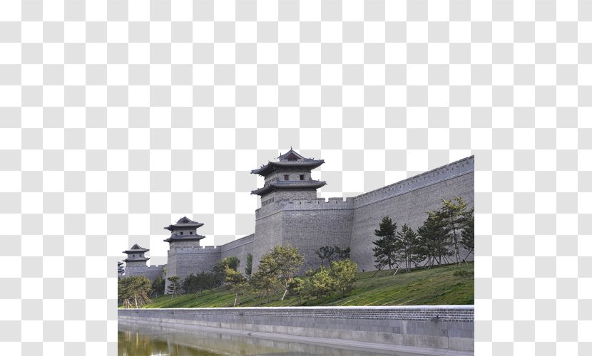 Fortifications Of Xian Datong Chinese City Wall Defensive Titan Times Hotel - Historic Site Transparent PNG