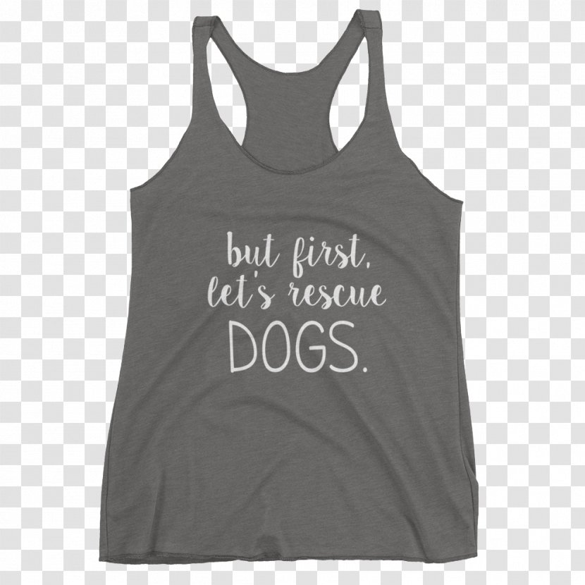 T-shirt Gilets Sleeveless Shirt Top Hoodie - White - Rescue Dog Transparent PNG