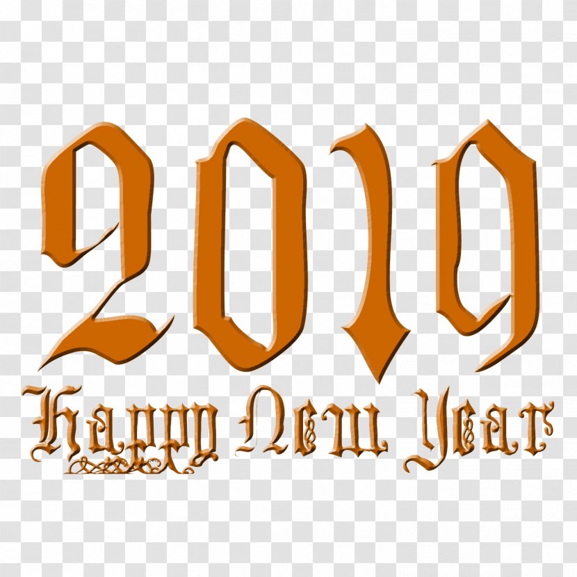 Happy New Year 2019 Transparent - Logo - Gothic .Others Transparent PNG
