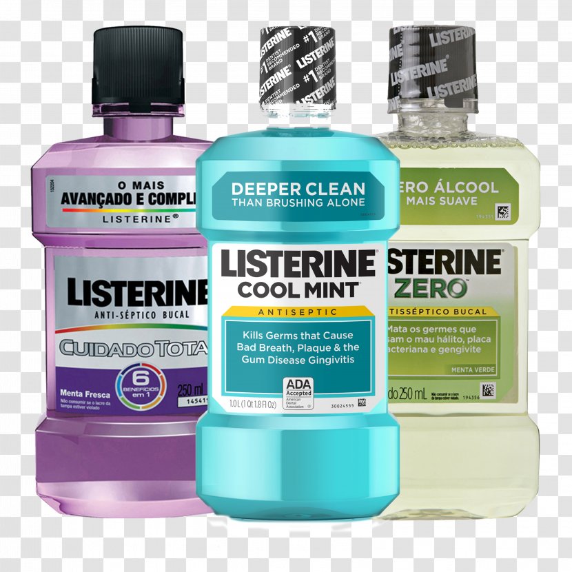 Listerine Mouthwash Milliliter Antiseptic - Ultraclean - Tooth Decay Transparent PNG