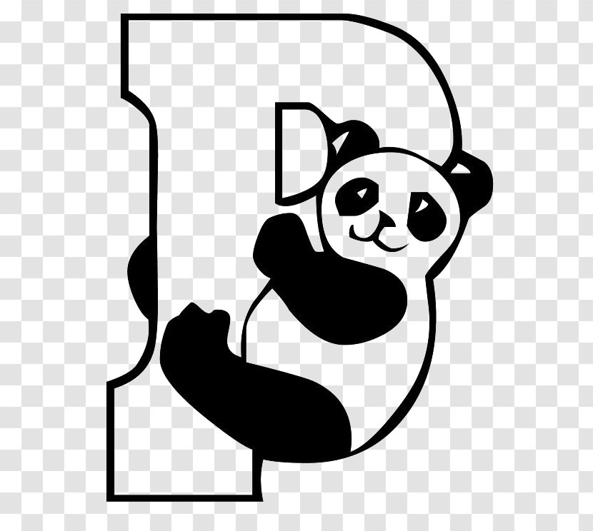 Giant Panda Bear, What Do You See? Coloring Book Cuteness - English Alphabet P Transparent PNG