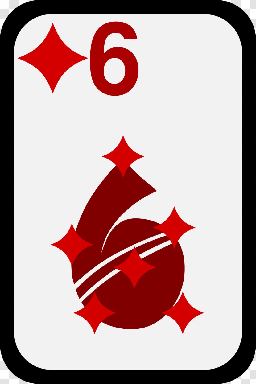 Clip Art Playing Card Openclipart Game - Six Vector Transparent PNG