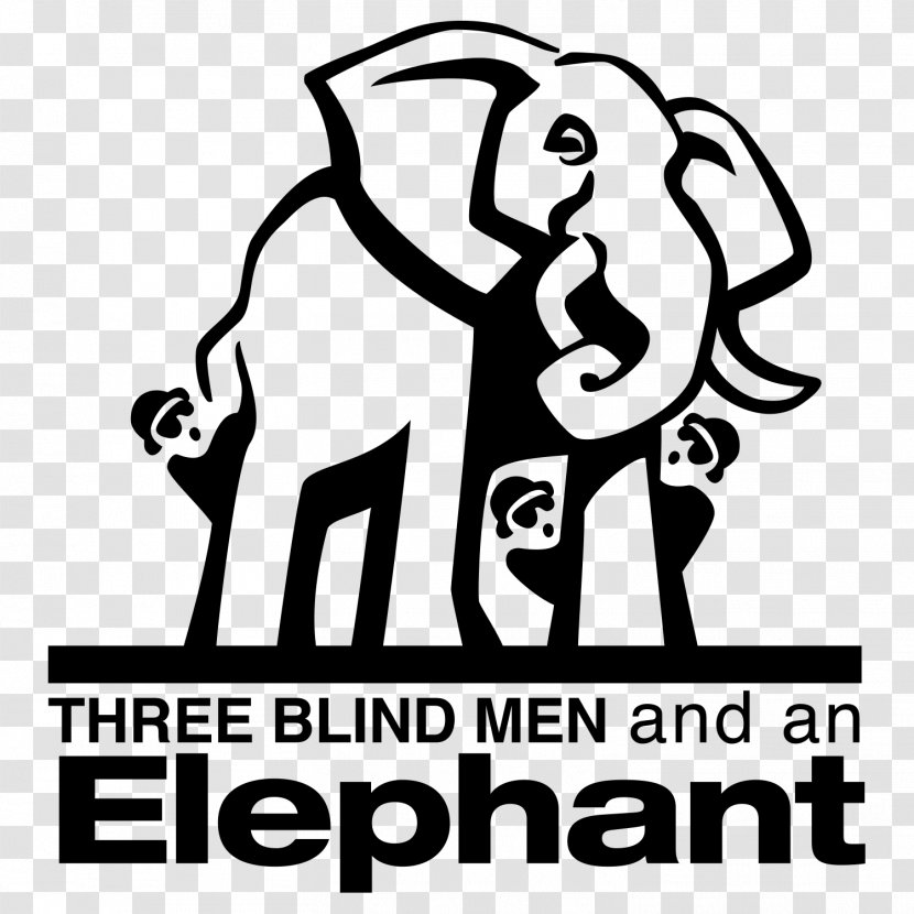 Blind Men And An Elephant Homo Sapiens Elephantidae Parable - Black - Stick Transparent PNG