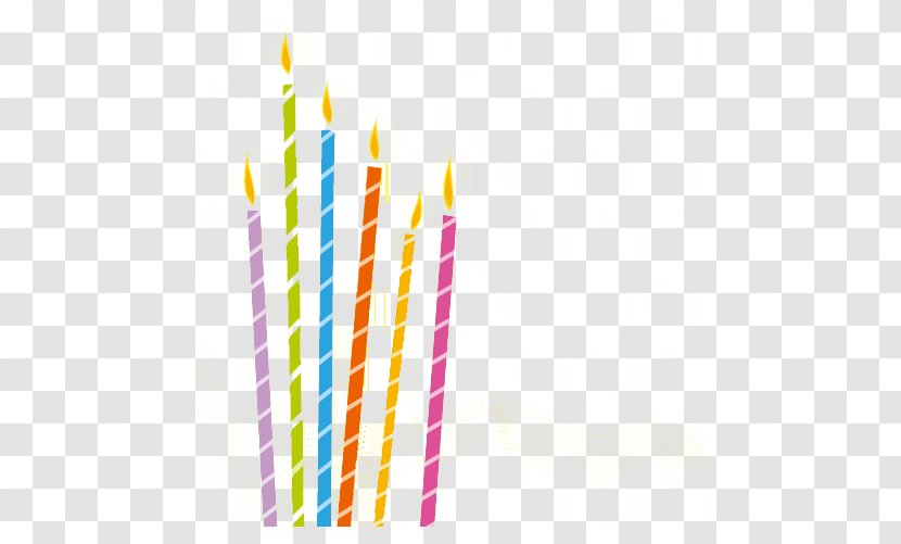 Birthday Cake Candle Graphic Design - Color Thin Candles Transparent PNG