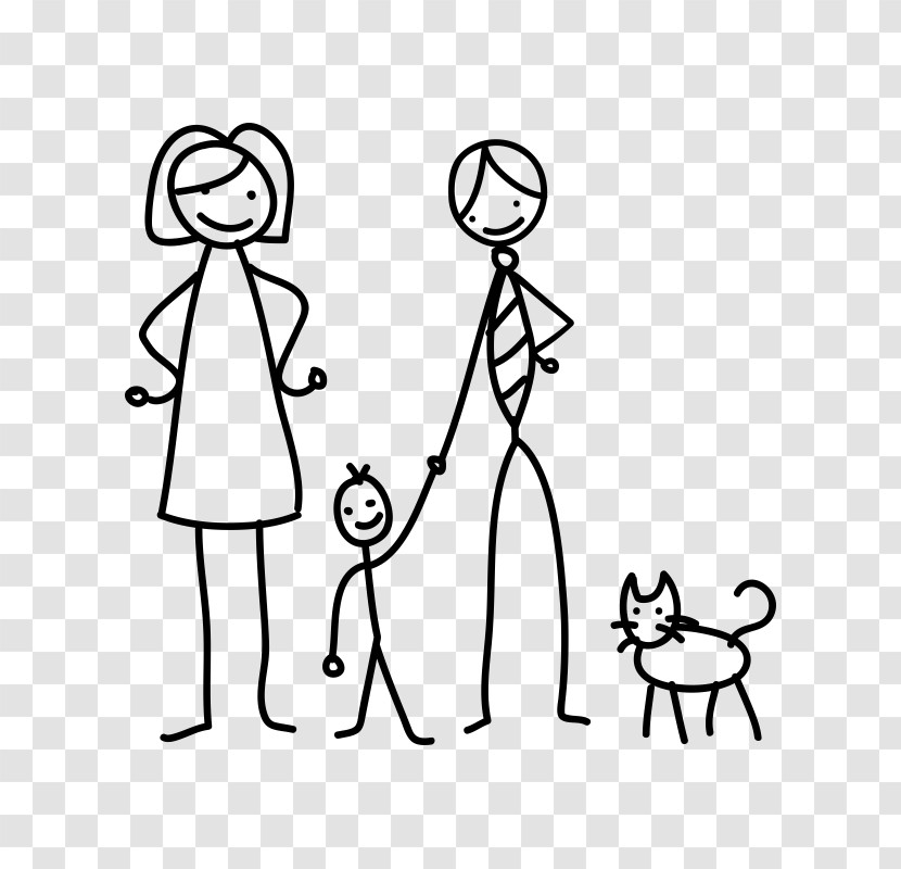 White People Line Art Cartoon Facial Expression Transparent PNG