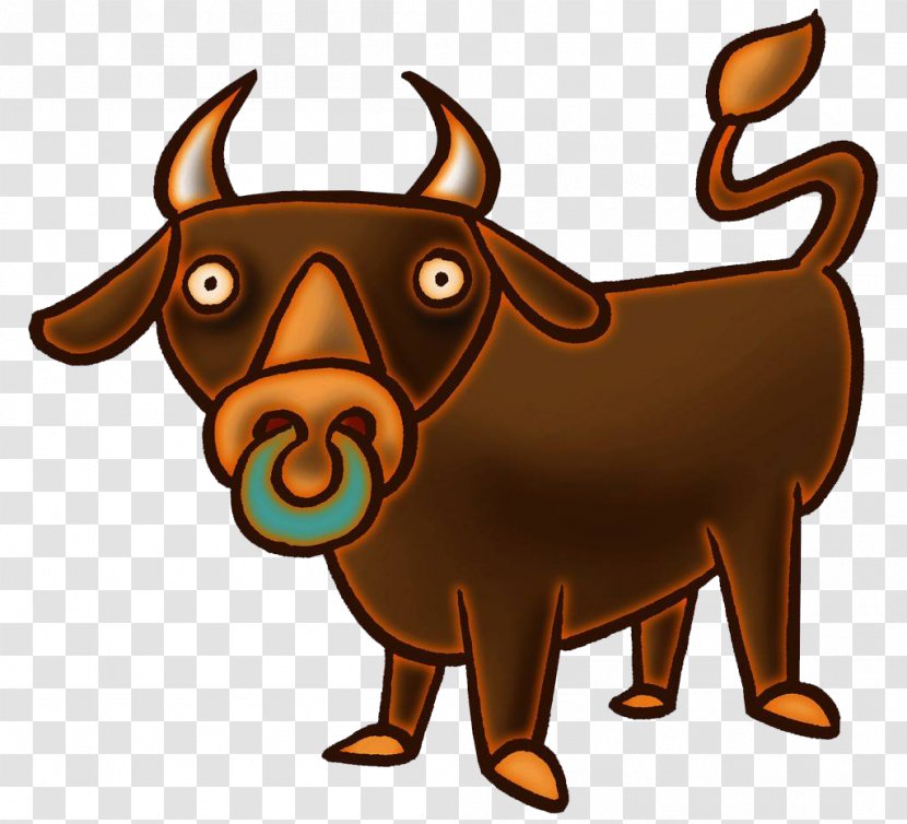 Beef Cattle Cartoon - Carnivoran - Brown Bulls Transparent PNG