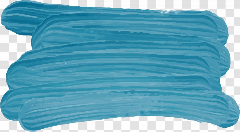 Blue Gouache Brush - Textile - Electric Transparent PNG