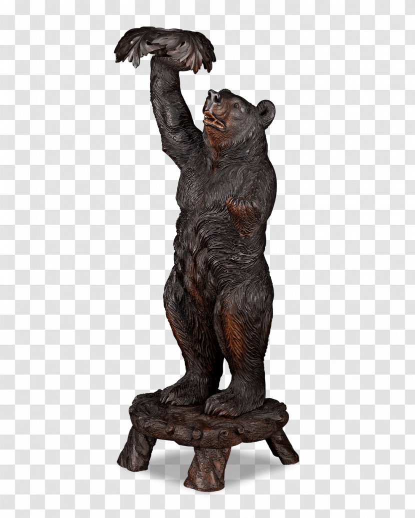 Black Forest Bronze Sculpture Wood Carving - Figurine - Great Ape Transparent PNG