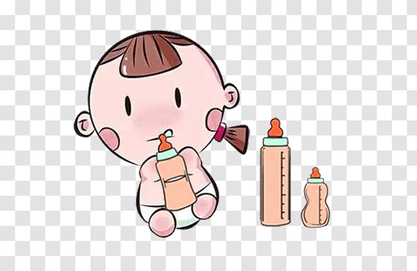 Milk Baby Bottle Child Drinking - Frame - Bite Picture Material Transparent PNG