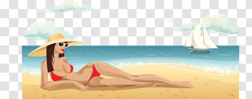 Cartoon Illustration - Vector Beach Transparent PNG