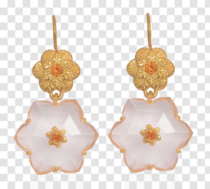 Earring Gemstone Jewellery Rose Quartz Charms & Pendants - Body Jewelry Transparent PNG