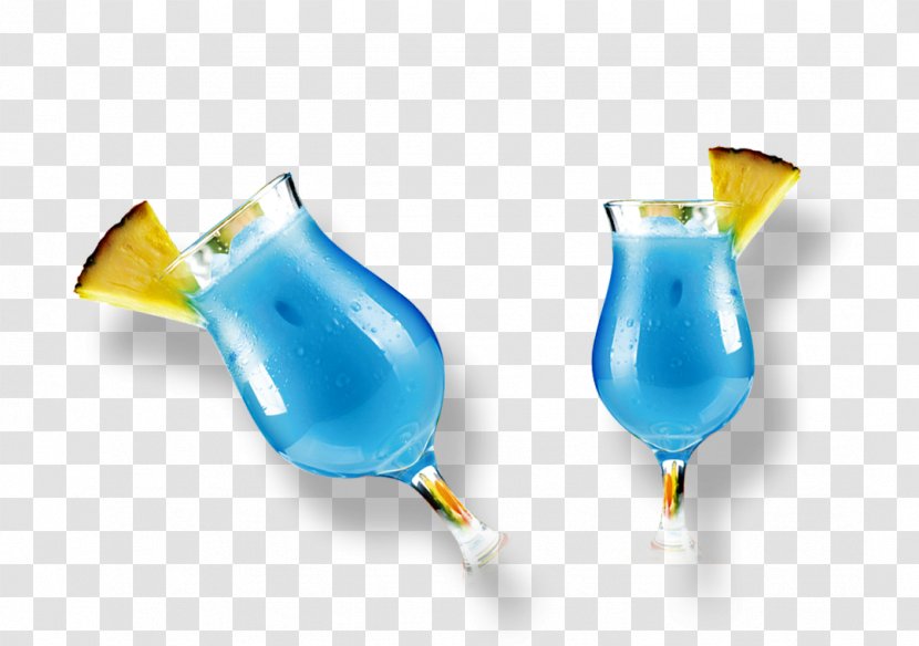 Blue Hawaii Wine Cocktail Champagne Transparent PNG