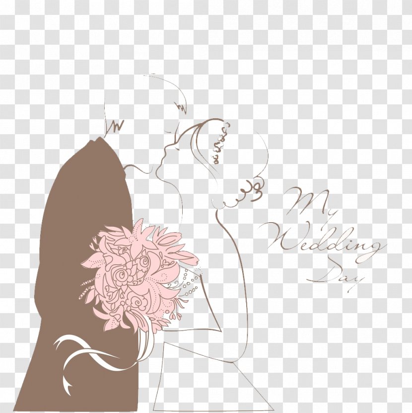 Wedding Invitation Bridegroom - Heart - Cartoon Transparent PNG