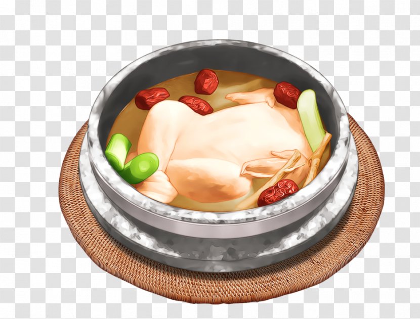 Samgye-tang Korean Cuisine Kkakdugi Dish Kimchi - Bowl - Chicken Transparent PNG
