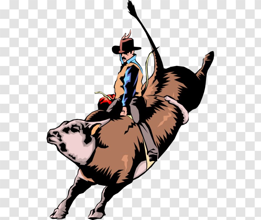 Clip Art Bull Riding Illustration Rodeo Image - Mechanical Transparent PNG