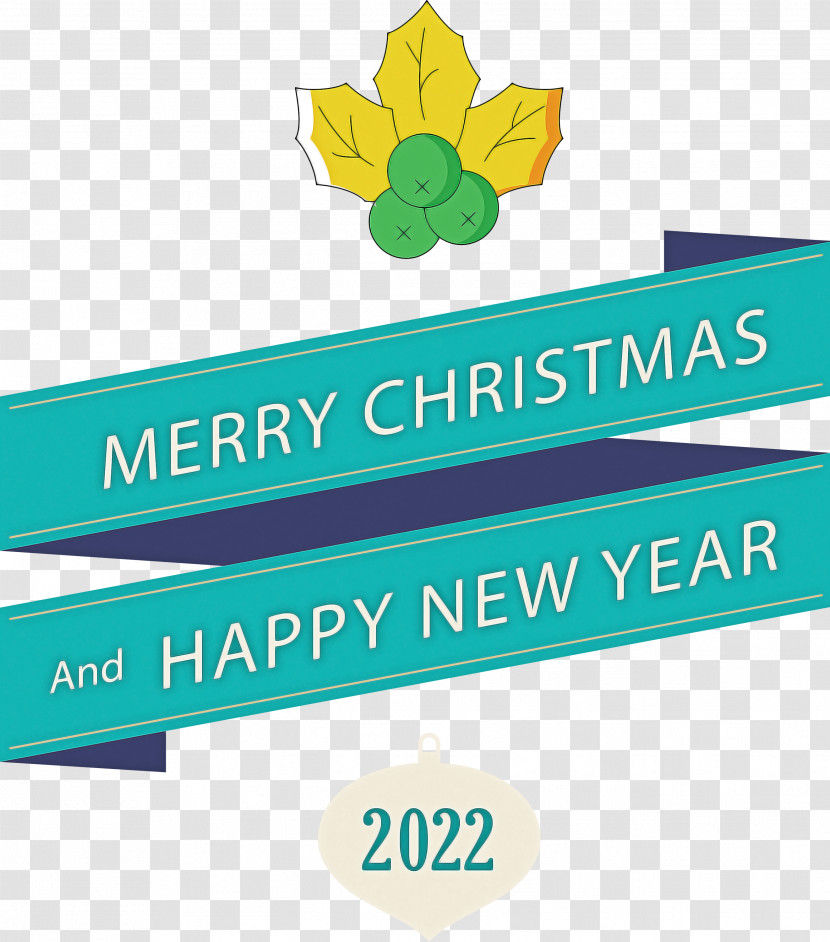 Merr Christmas Happy New Year 2022 Transparent PNG