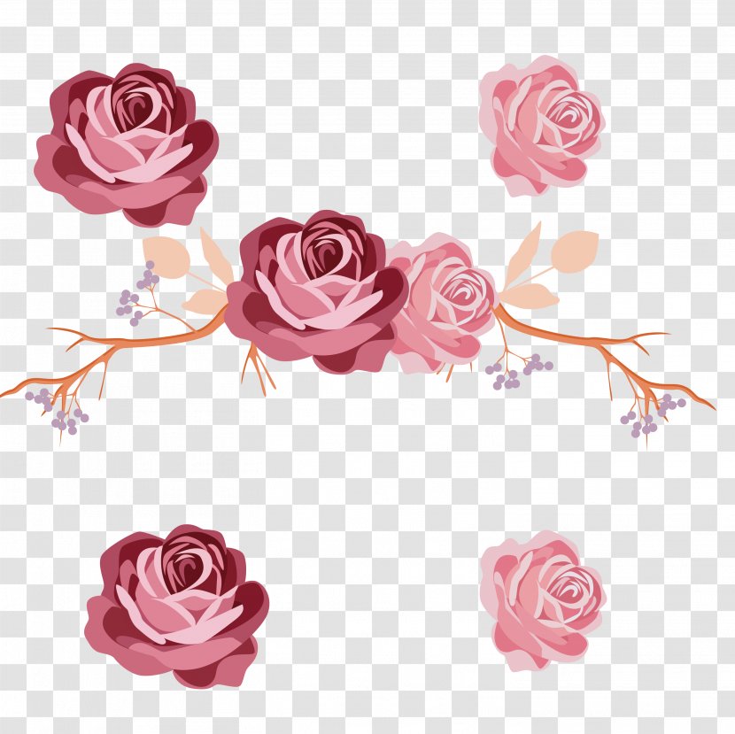 Wall Decal Rose Family Polyvinyl Chloride - Peach - Red Peony Transparent PNG