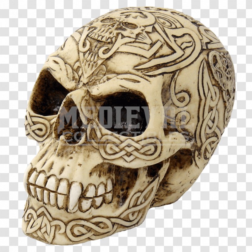 Human Skull Calavera Horn Celts - Tattoo Transparent PNG