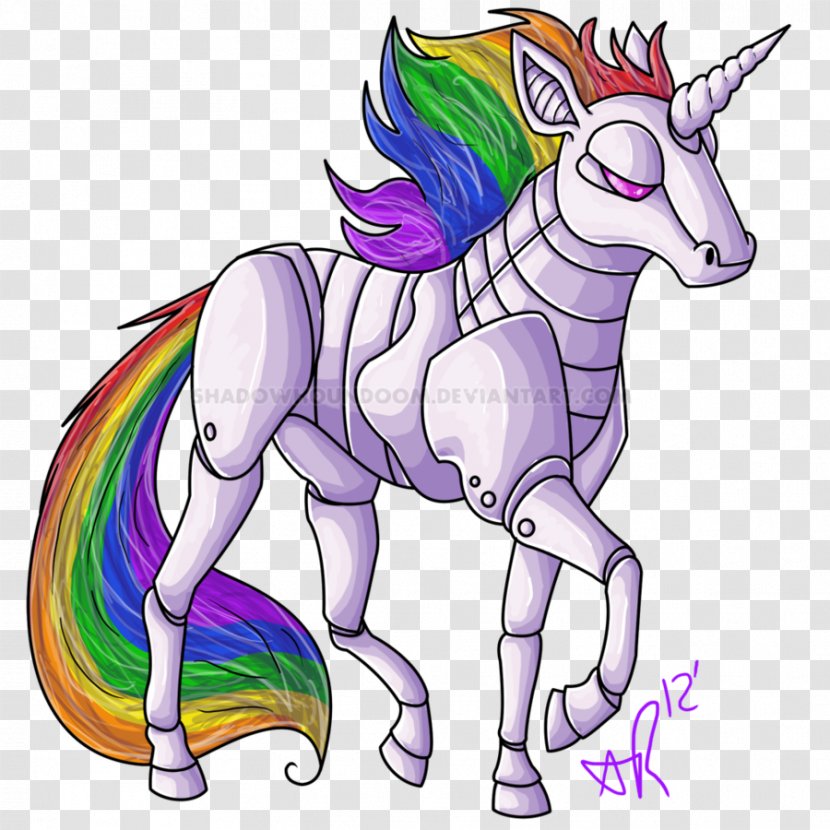 Robot Unicorn Attack Drawing - Watercolor Transparent PNG