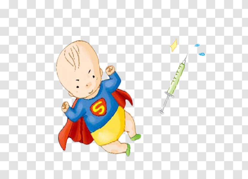 BCG Vaccine Vaccination Injection Hepatitis B - Fictional Character - Baby Superman Illustration Transparent PNG