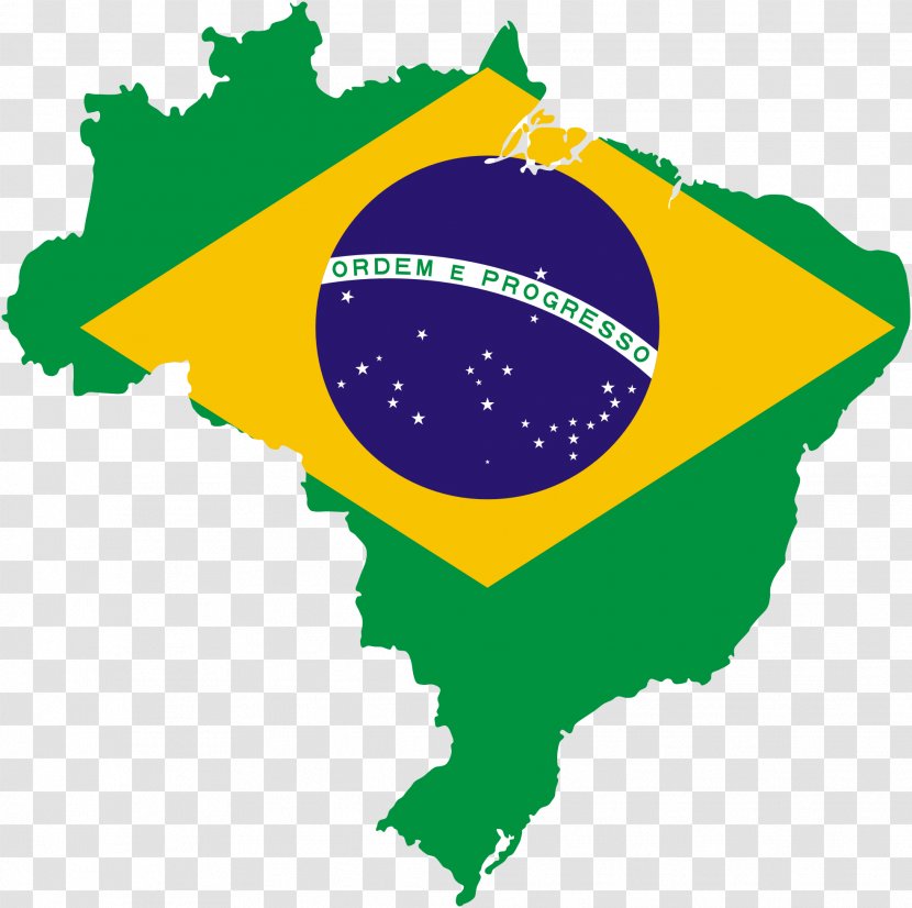 Flag Of Brazil Map Clip Art - Symbol - Cliparts Transparent PNG