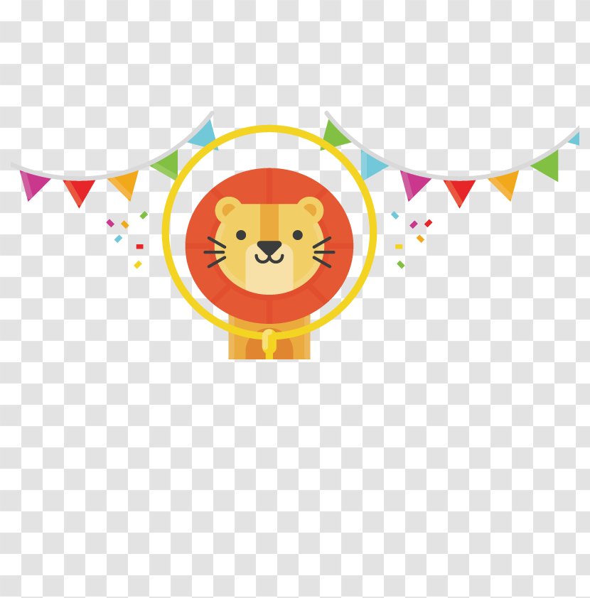 Performance Lion Circus - Cartoon - Vector Transparent PNG