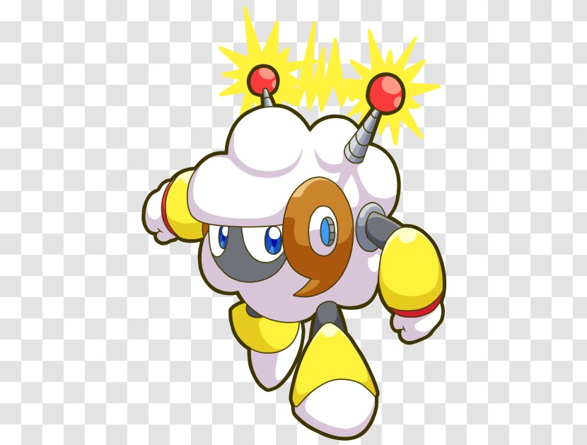 Mega Man 10 Powered Up Sheep Robot Master Clip Art - Yellow - Leggy Lamb Transparent PNG