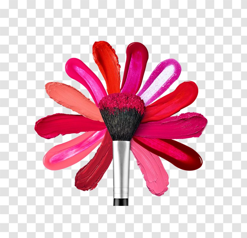 Lip Balm Cruelty-free Lipstick Nail Polish Cosmetics - Gerbera - Makeup Brush Effect Map Transparent PNG