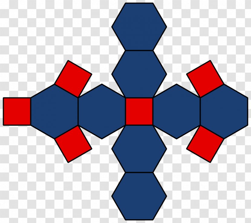 Truncated Octahedron Net Truncation Regular - Polyhedron - Face Transparent PNG