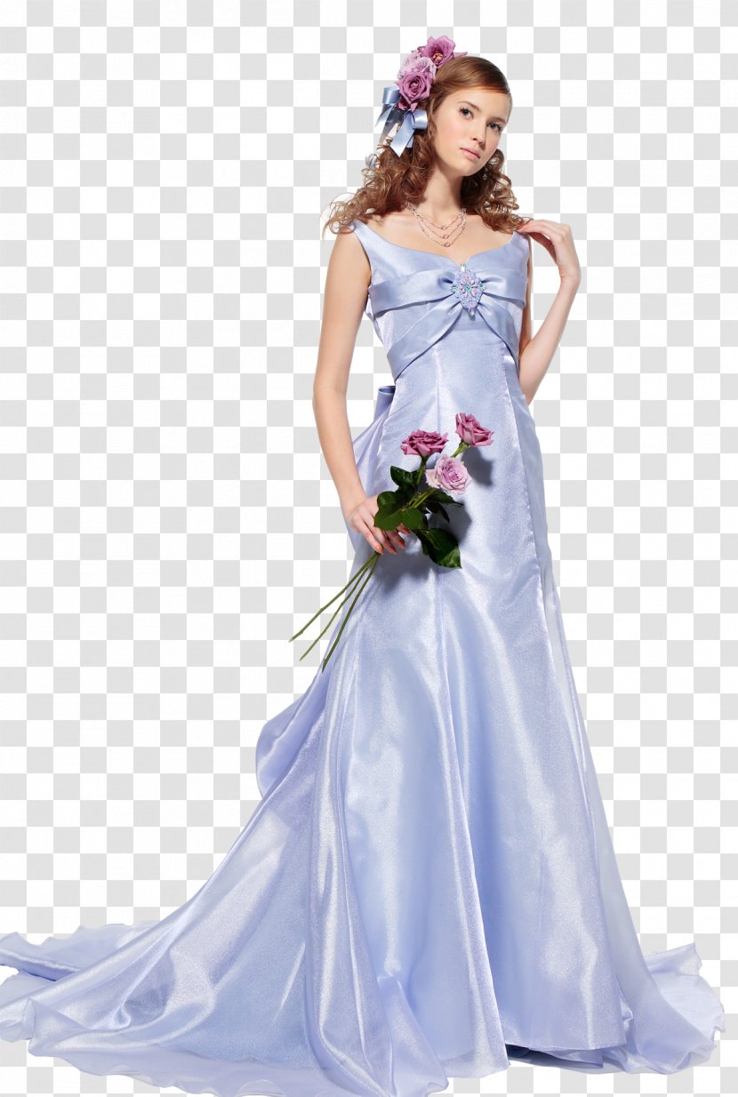 Wedding Dress Shoulder Cocktail Satin - Gown - Bridal Couture Transparent PNG