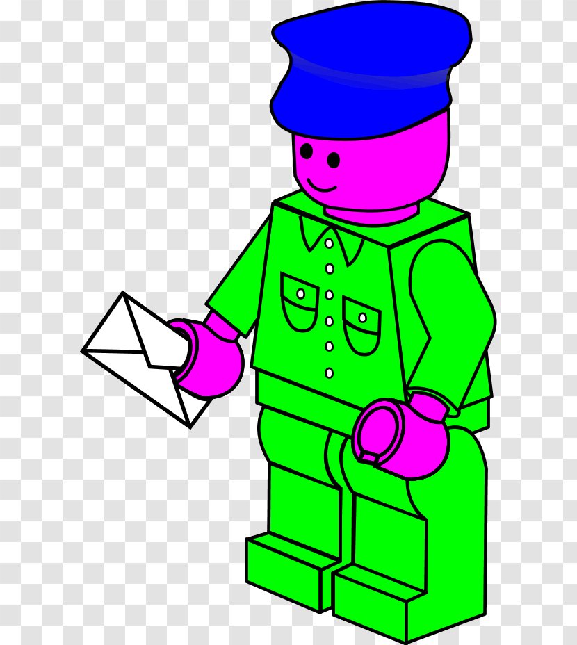 Lego Minifigure City Clip Art - Headgear - Postman Images Transparent PNG