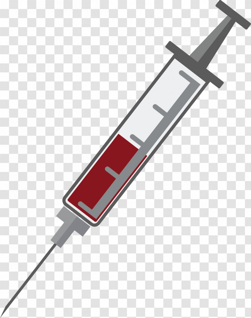 Syringe Injection Hypodermic Needle - Medicine - Gray Transparent PNG